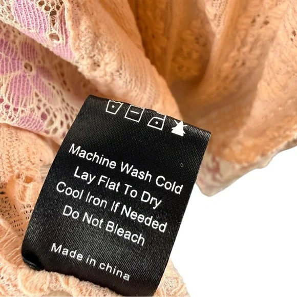 POL Peach and Lavender Lace Tunic - Picture 7 of 8